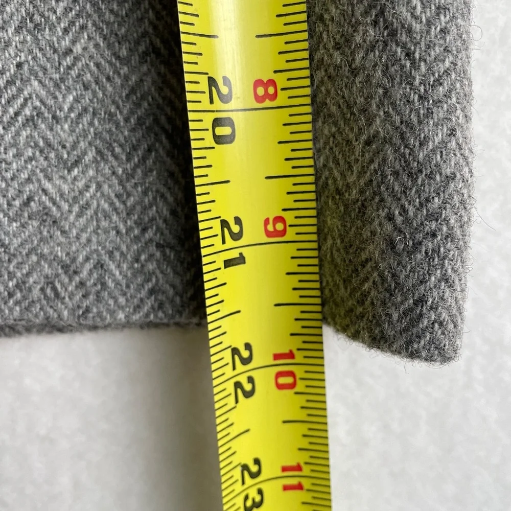 Talbots Wool-blend Fully-lined Pencil Skirt in Herringbone Grey in Size 16